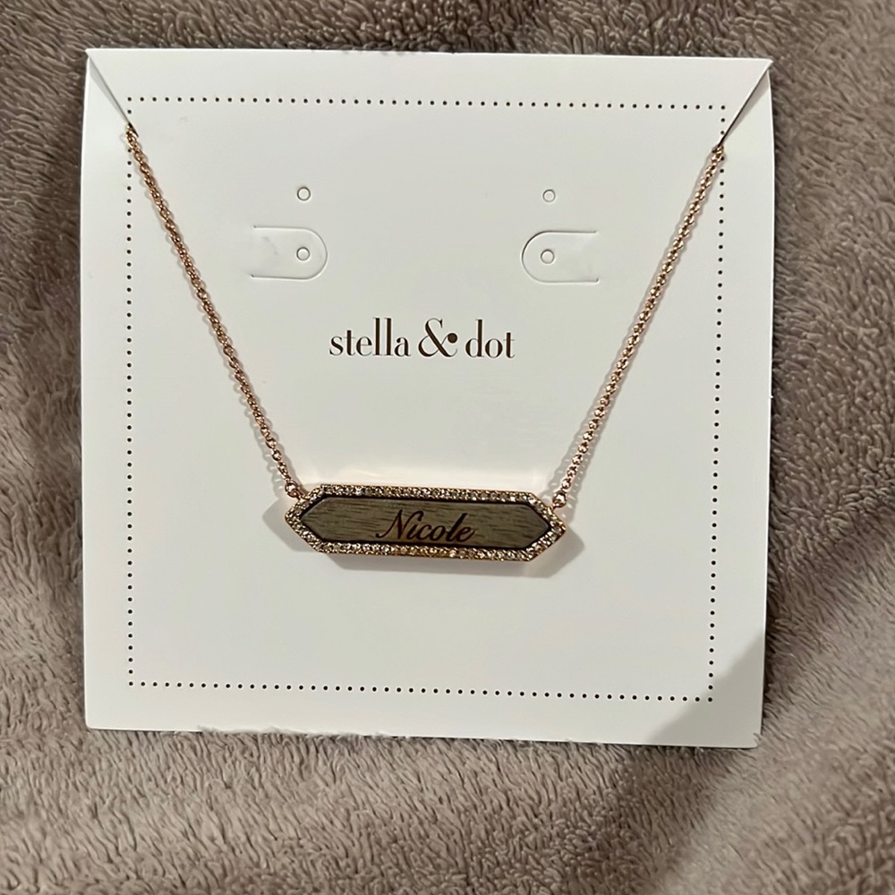 Stella & Dot Engraved necklace (Nicole)